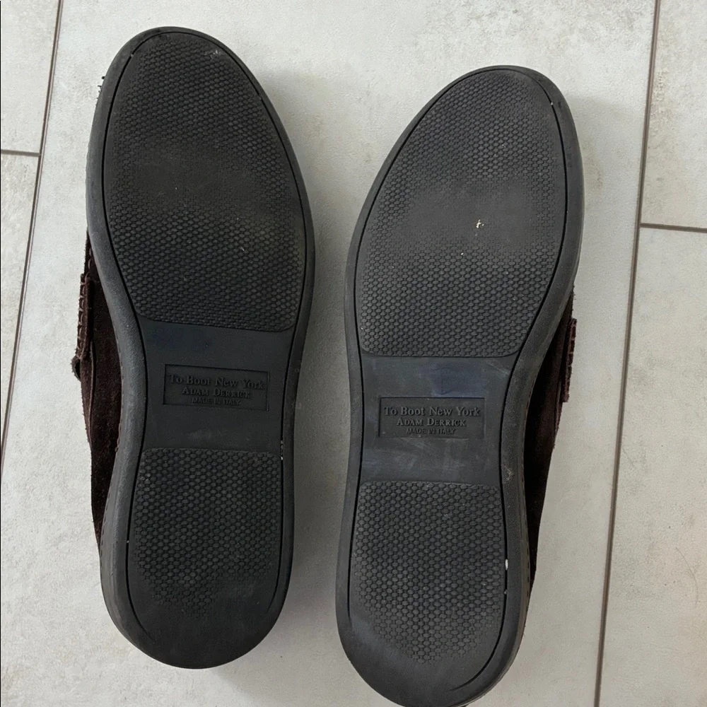 To Boot New York Dark Brown Suede Loafers MSRP $399 Size 10 - Picture 7 of 7